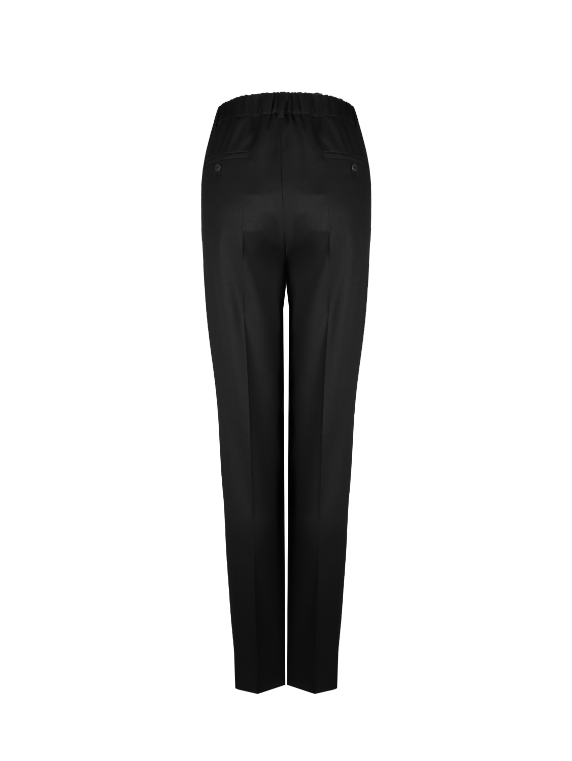 Черные зауженные брюки из вискозы