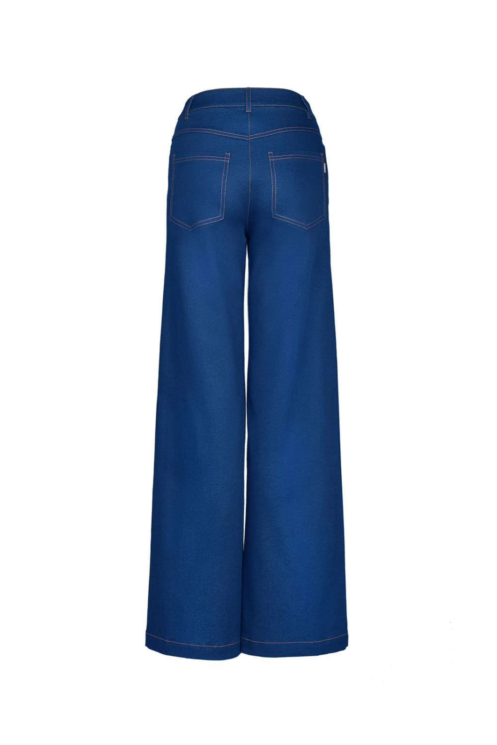 Синие прямые джинсы 